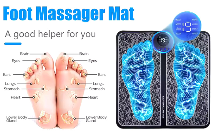 Electric foot massager pad