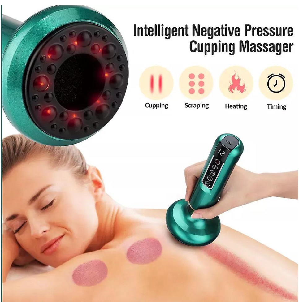 Electric Cupping Massager Vacuum Suction Cup GuaSha Anti Cellulite Beauty Health Scraping Infrared Heat body massager