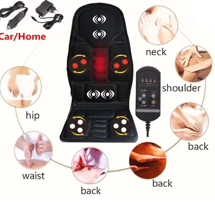 Electric Back Massager Infrared Full-Body Massage Chair Cushion.