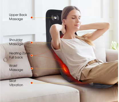 Electric Back Massager Infrared Full-Body Massage Chair Cushion.